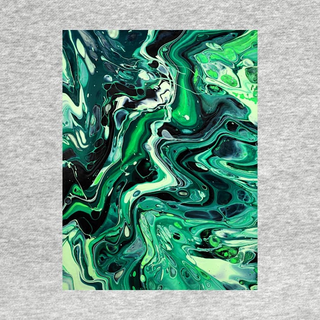 Going Nuclear - Abstract Acrylic Pour Painting by dnacademic